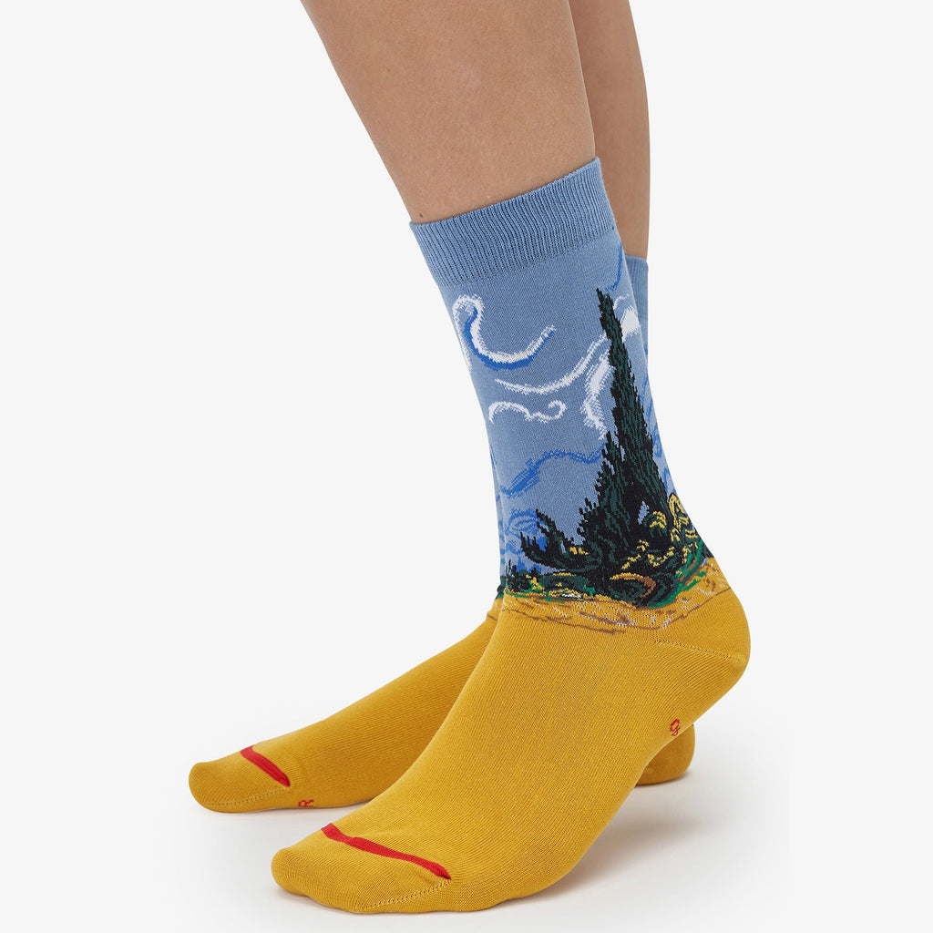 Les Artistiques - Vincent Van Gogh - Chaussettes Champ De Ble Avec Cypres