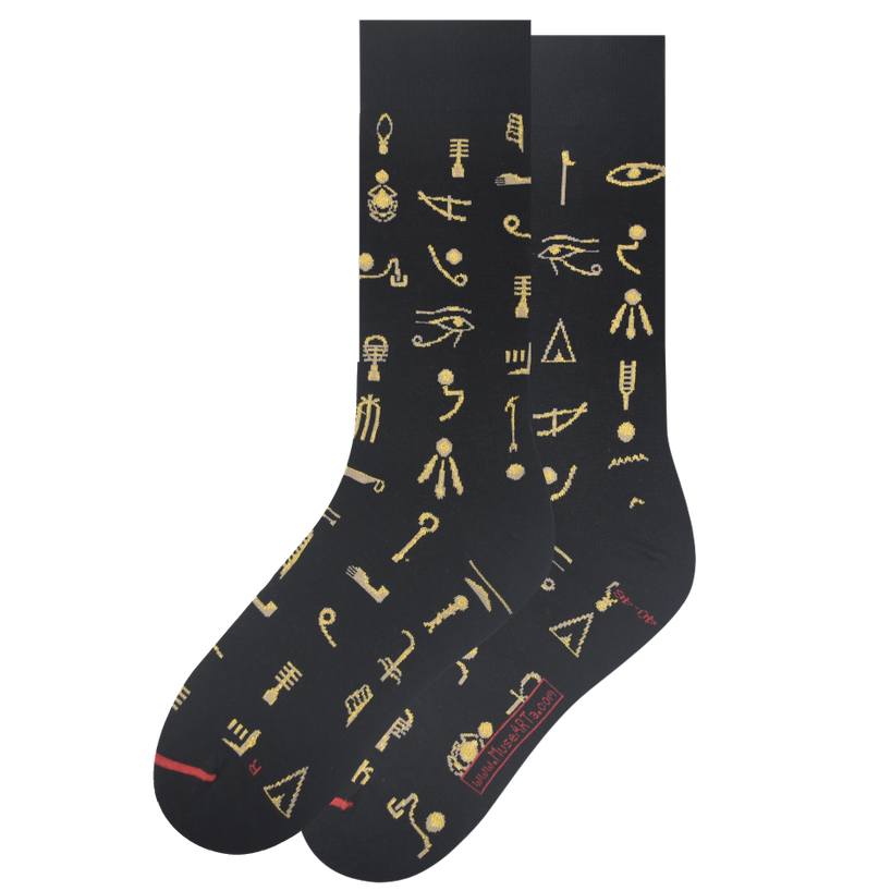 LES ARTISTIQUES - L'ÉGYPTE DES PHARAONS - CHAUSSETTES SYMBOLES ÉGYPTIENS