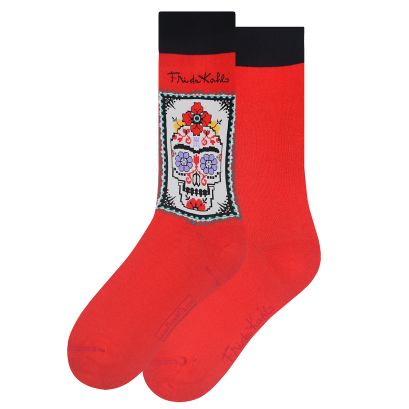 Les Artistiques - Frida Kahlo - Chaussettes Crane Du Jour Des Morts