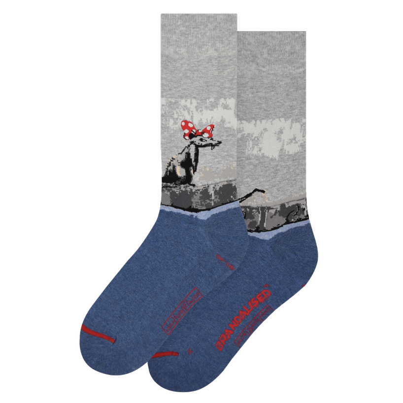 Les Artistiques - Banksy Graffiti - Chaussettes Rat À Pois