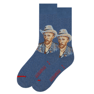 Les Artistiques - Vincent Van Gogh - Chaussettes Autoportrait Au Chapeau De Feutre Gris