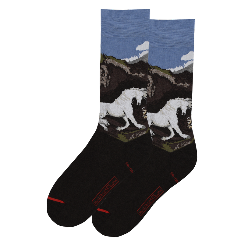 Les Artistiques - George Stubbs - Chaussettes Un Cheval Effraye Par Un Lion
