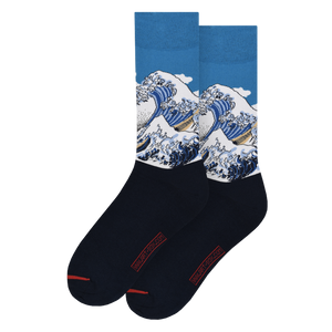 Katsushika Hokusai - Chaussettes La Grande Vague Au Large De Kanagawa (Bleu)